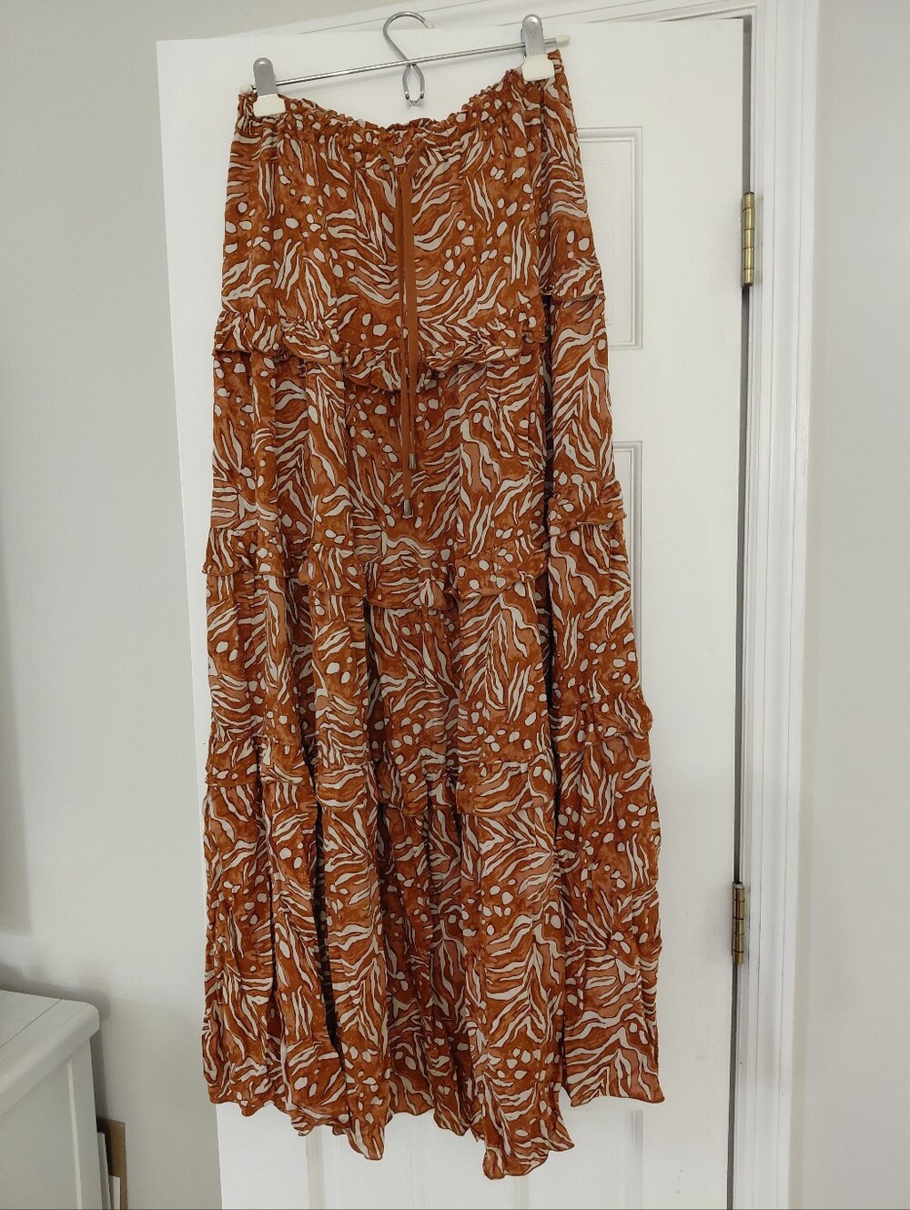Diane Von Furstenberg Orange Maxi Skirt